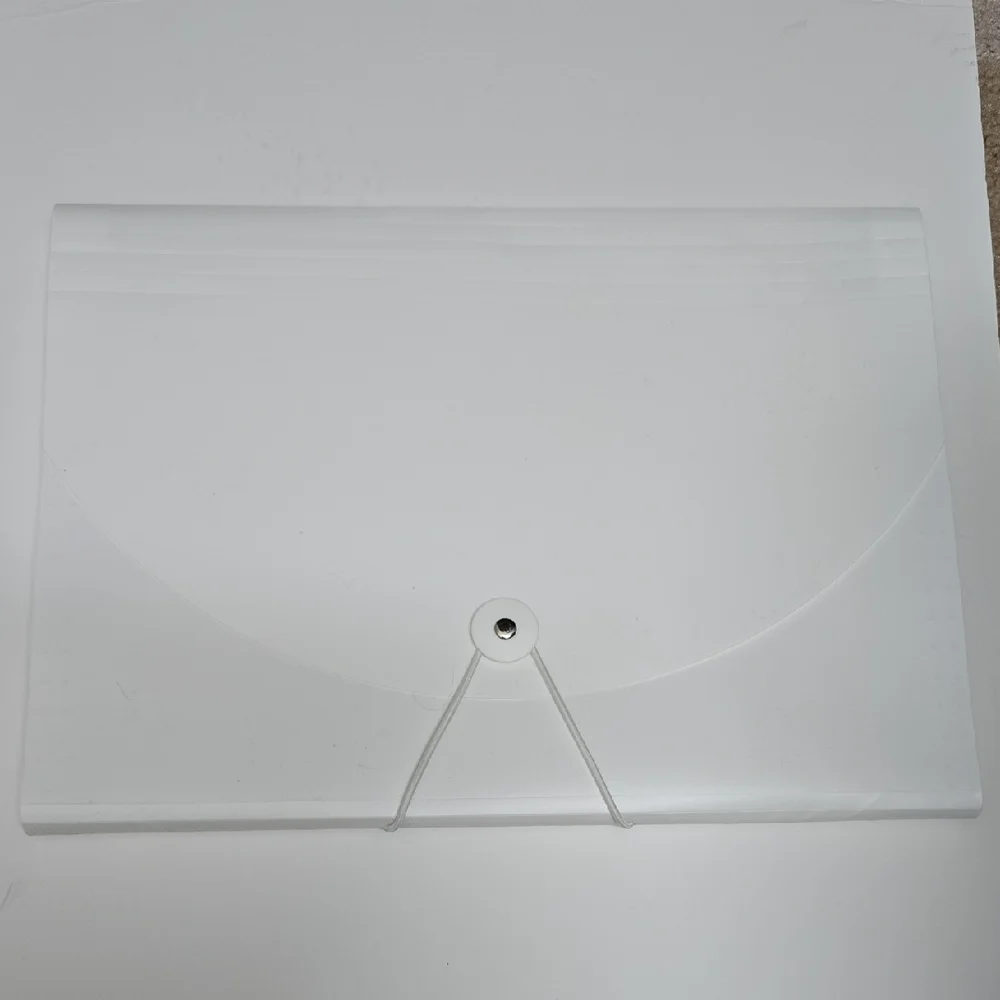 White 5 Pocket Accordian File Folder